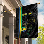 Custom Gabon Football Garden Flag Go Champions - Black Ver