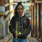 Custom Gabon Football Hoodie Go Champions - Black Ver