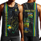 Custom Gabon Football Men Tank Top Go Champions - Black Ver