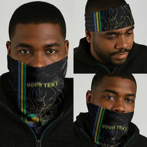 Custom Gabon Football Neck Gaiter Go Champions - Black Ver LT15