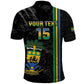 Custom Gabon Football Polo Shirt Go Champions - Black Ver