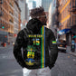 Custom Gabon Football Zip Hoodie Go Champions - Black Ver
