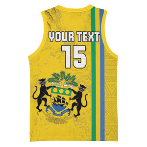 Custom Gabon Football Basketball Jersey Go Champions - Yellow Ver LT15
