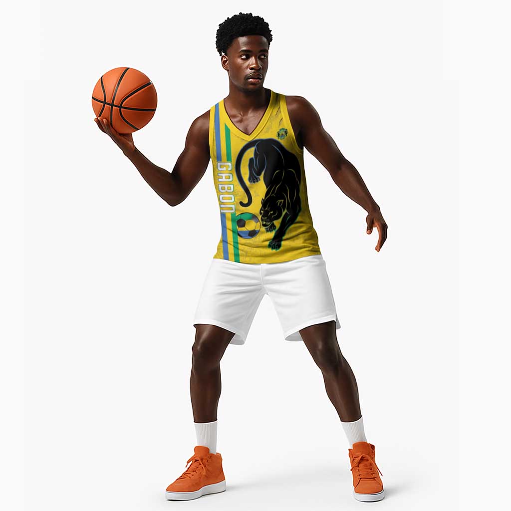 Custom Gabon Football Basketball Jersey Go Champions - Yellow Ver LT15
