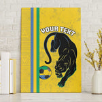Custom Gabon Football Canvas Wall Art Go Champions - Yellow Ver