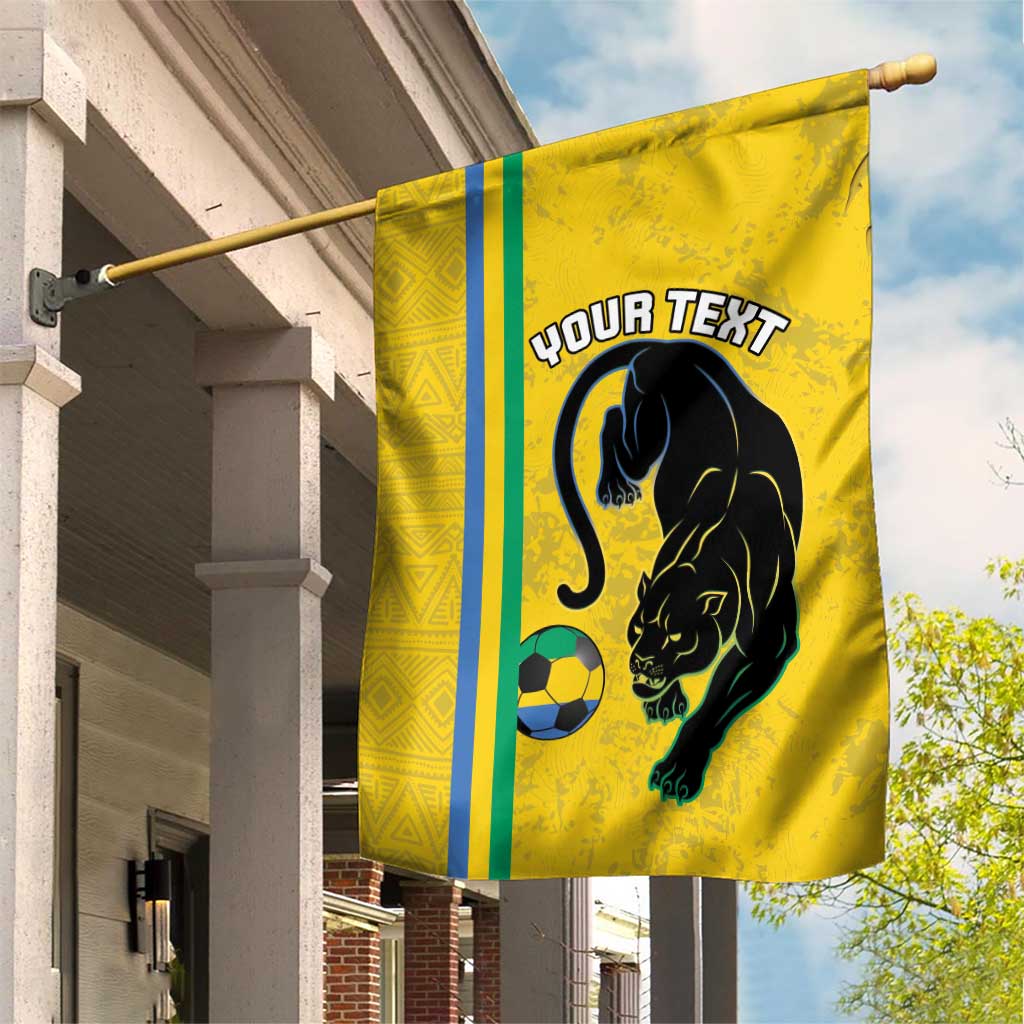 Custom Gabon Football Garden Flag Go Champions - Yellow Ver