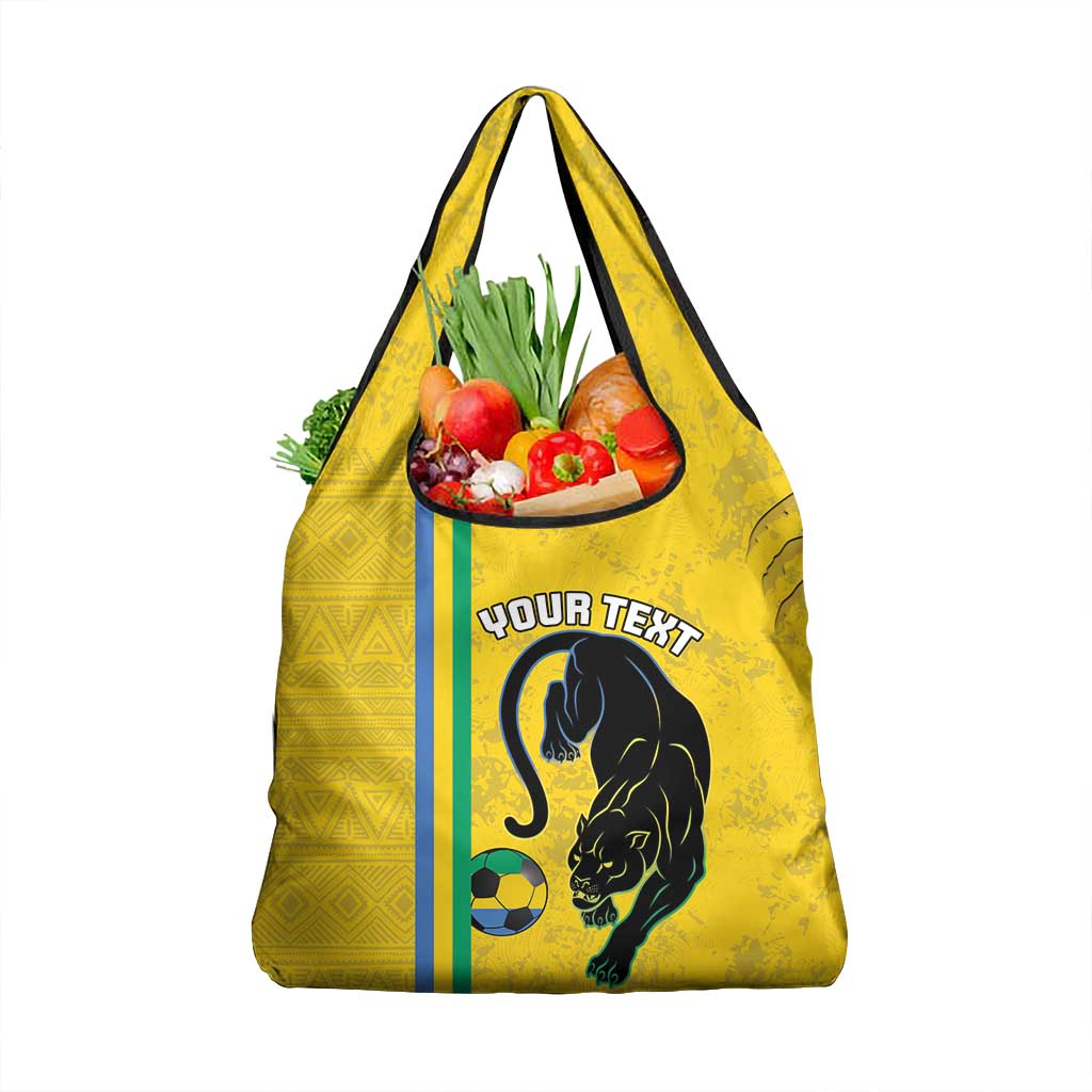 Custom Gabon Football Grocery Bag Go Champions - Yellow Ver