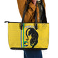 Custom Gabon Football Leather Tote Bag Go Champions - Yellow Ver