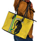 Custom Gabon Football Leather Tote Bag Go Champions - Yellow Ver