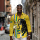 Custom Gabon Football Long Sleeve Button Shirt Go Champions - Yellow Ver