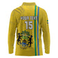 Custom Gabon Football Long Sleeve Polo Shirt Go Champions - Yellow Ver