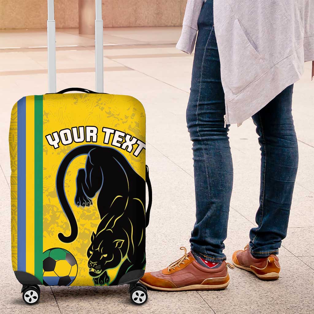 Custom Gabon Football Luggage Cover Go Champions - Yellow Ver