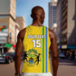 Custom Gabon Football Men Tank Top Go Champions - Yellow Ver
