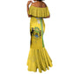 Custom Gabon Football Mermaid Dress Go Champions - Yellow Ver