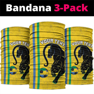 Custom Gabon Football Neck Gaiter Go Champions - Yellow Ver LT15