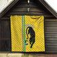 Custom Gabon Football Quilt Go Champions - Yellow Ver