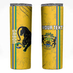 Custom Gabon Football Skinny Tumbler Go Champions - Yellow Ver