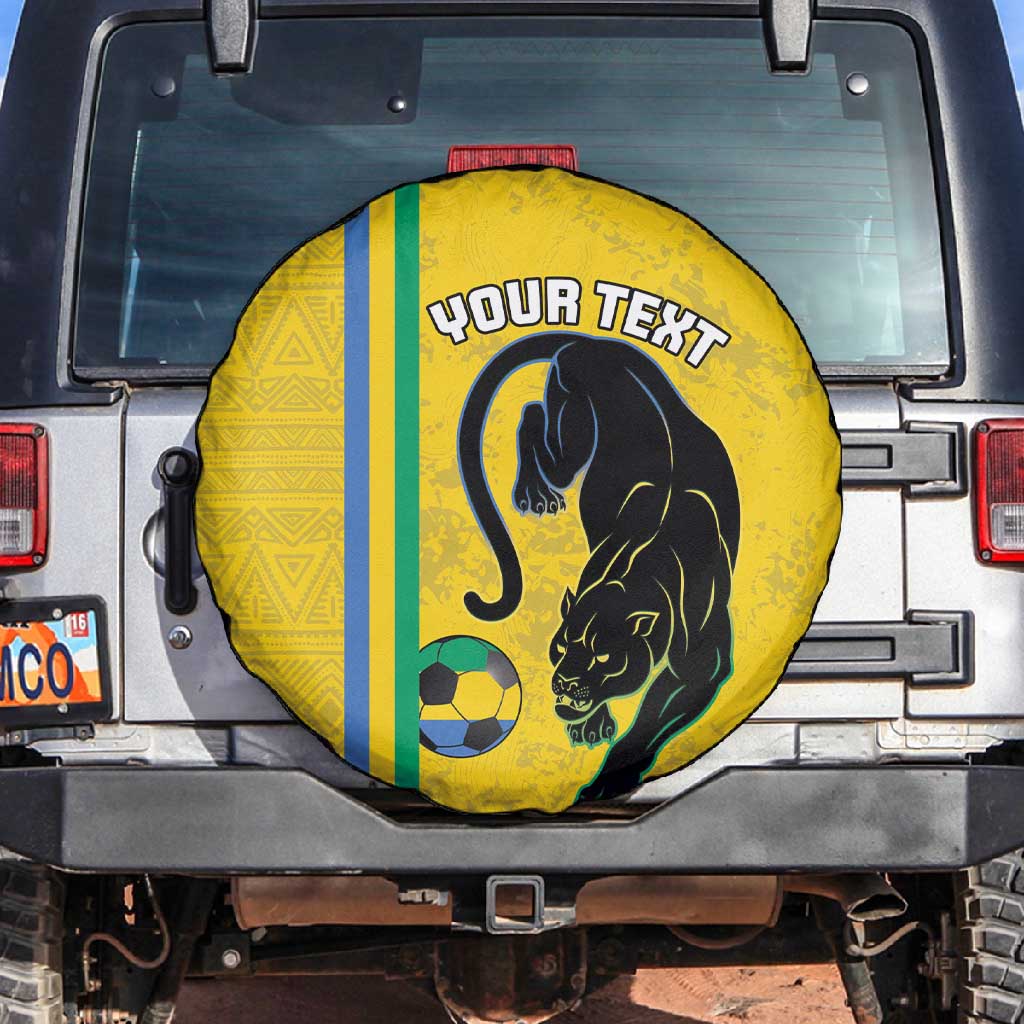 Custom Gabon Football Spare Tire Cover Go Champions - Yellow Ver