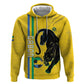 Custom Gabon Football Zip Hoodie Go Champions - Yellow Ver