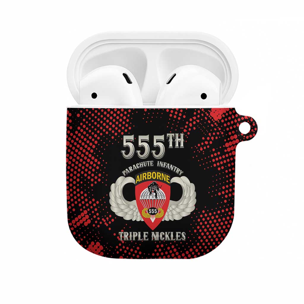 555th Parachute Infantry AirPods Case Triple Nickles Airborne Veteran Tribute