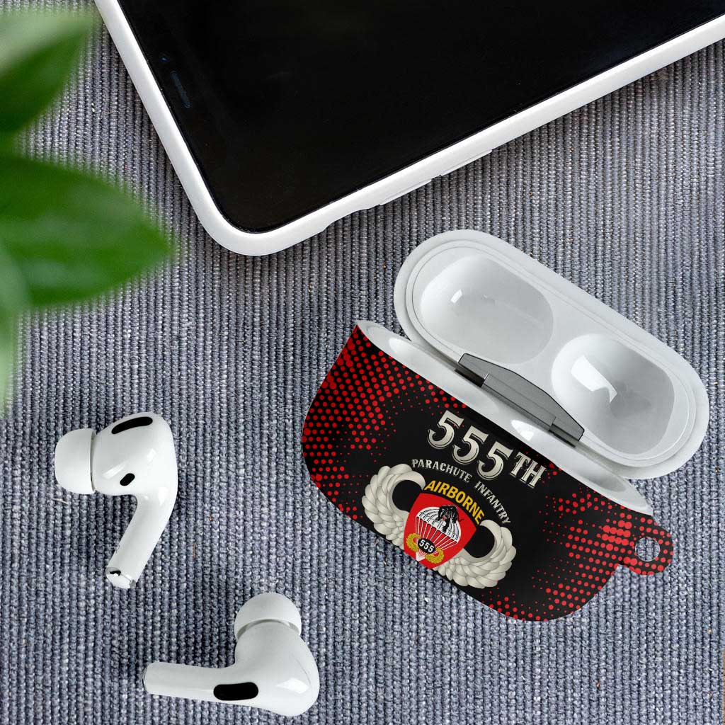 555th Parachute Infantry AirPods Case Triple Nickles Airborne Veteran Tribute