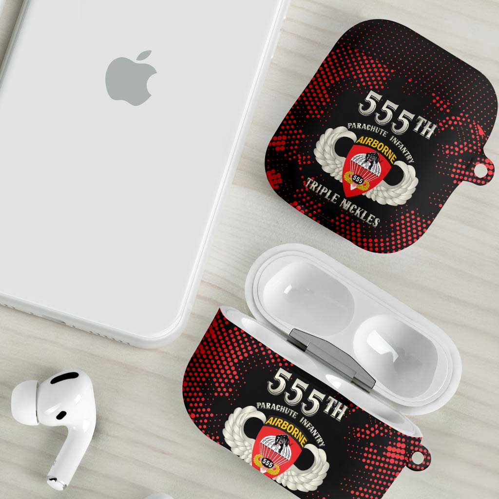 555th Parachute Infantry AirPods Case Triple Nickles Airborne Veteran Tribute