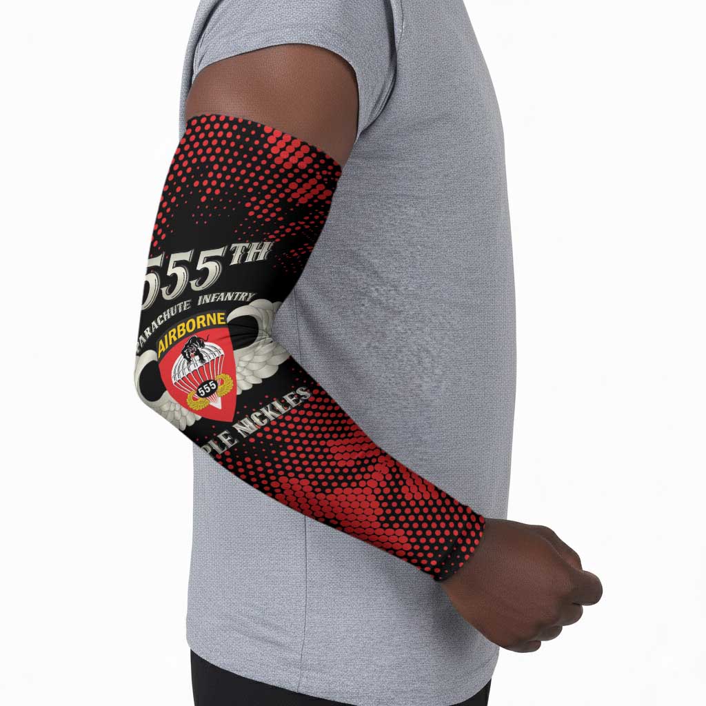 Personalized 555th Parachute Infantry Arm Sleeves Triple Nickles Airborne Veteran Tribute