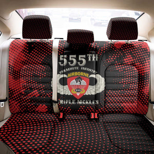 555th Parachute Infantry Back Car Seat Cover Triple Nickles Airborne Veteran Tribute