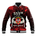 Personalized 555th Parachute Infantry Baseball Jacket Triple Nickles Airborne Veteran Tribute