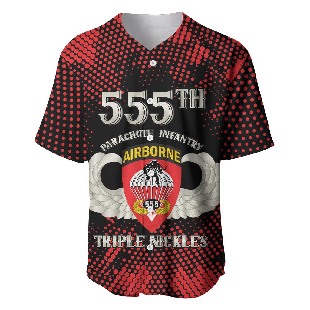 Personalized 555th Parachute Infantry Baseball Jersey Triple Nickles Airborne Veteran Tribute