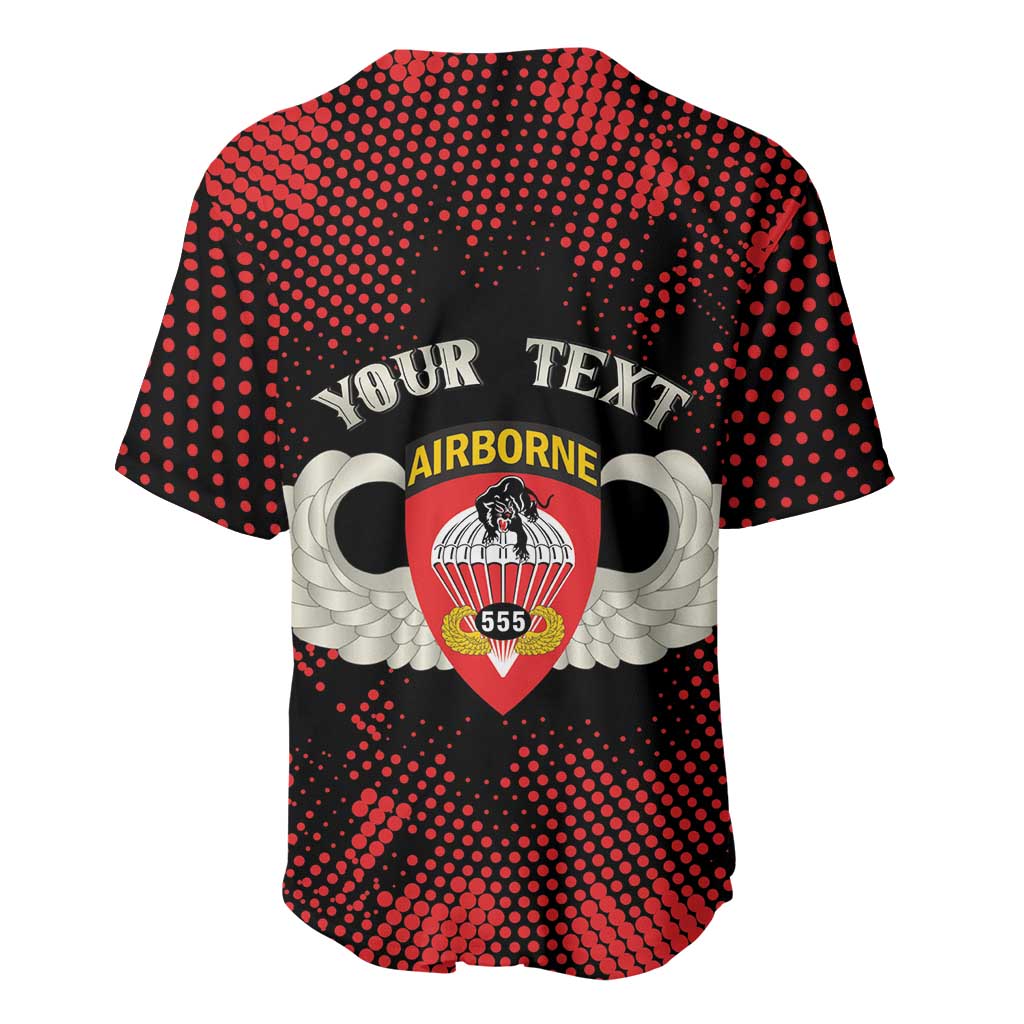 Personalized 555th Parachute Infantry Baseball Jersey Triple Nickles Airborne Veteran Tribute