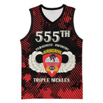 Personalized 555th Parachute Infantry Basketball Jersey Triple Nickles Airborne Veteran Tribute