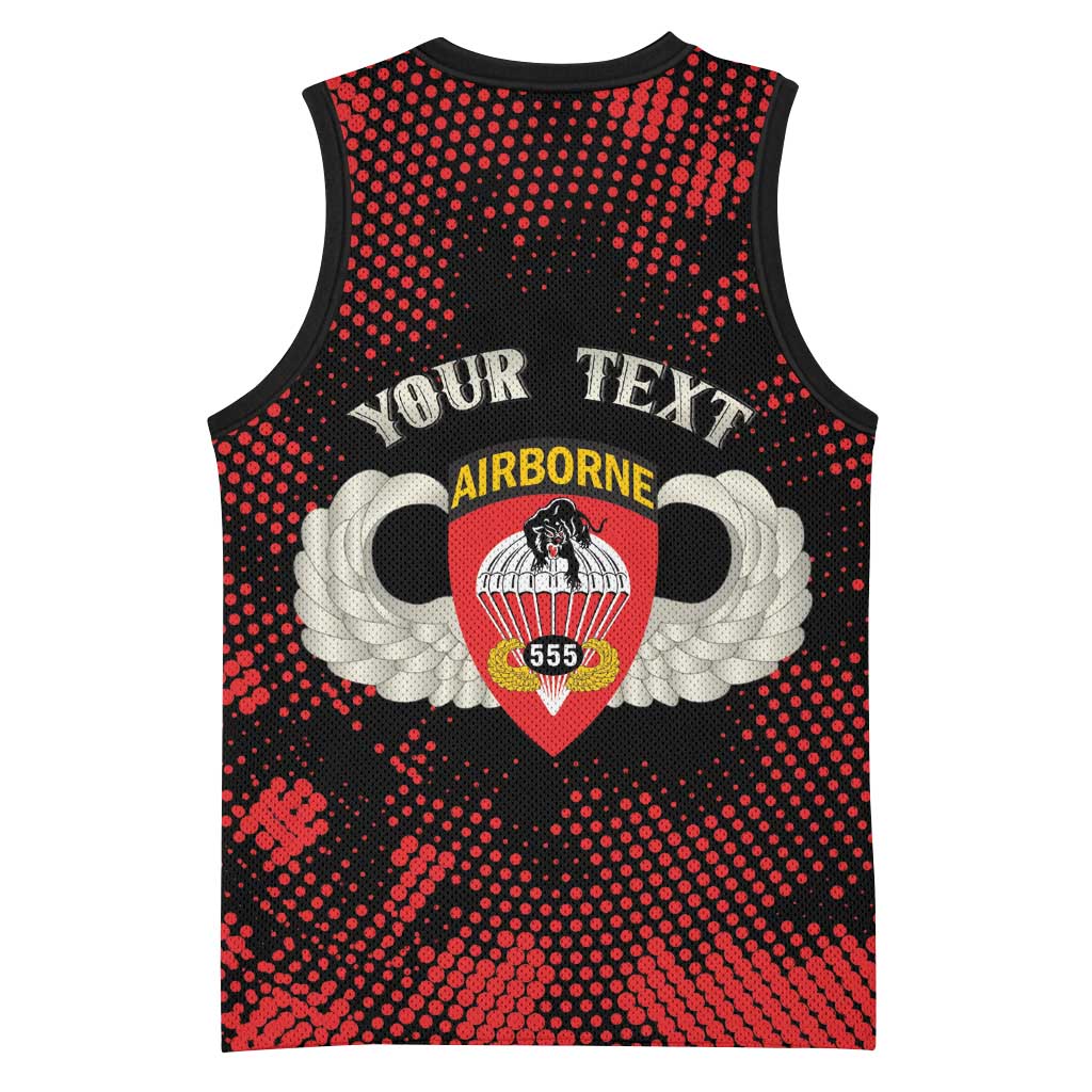 Personalized 555th Parachute Infantry Basketball Jersey Triple Nickles Airborne Veteran Tribute