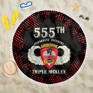 555th Parachute Infantry Beach Blanket Triple Nickles Airborne Veteran Tribute