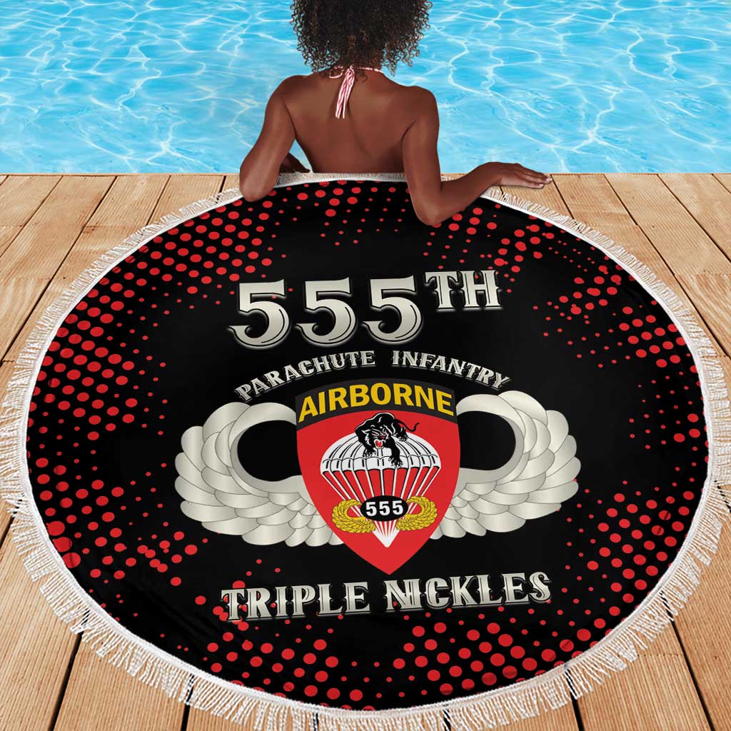 555th Parachute Infantry Beach Blanket Triple Nickles Airborne Veteran Tribute