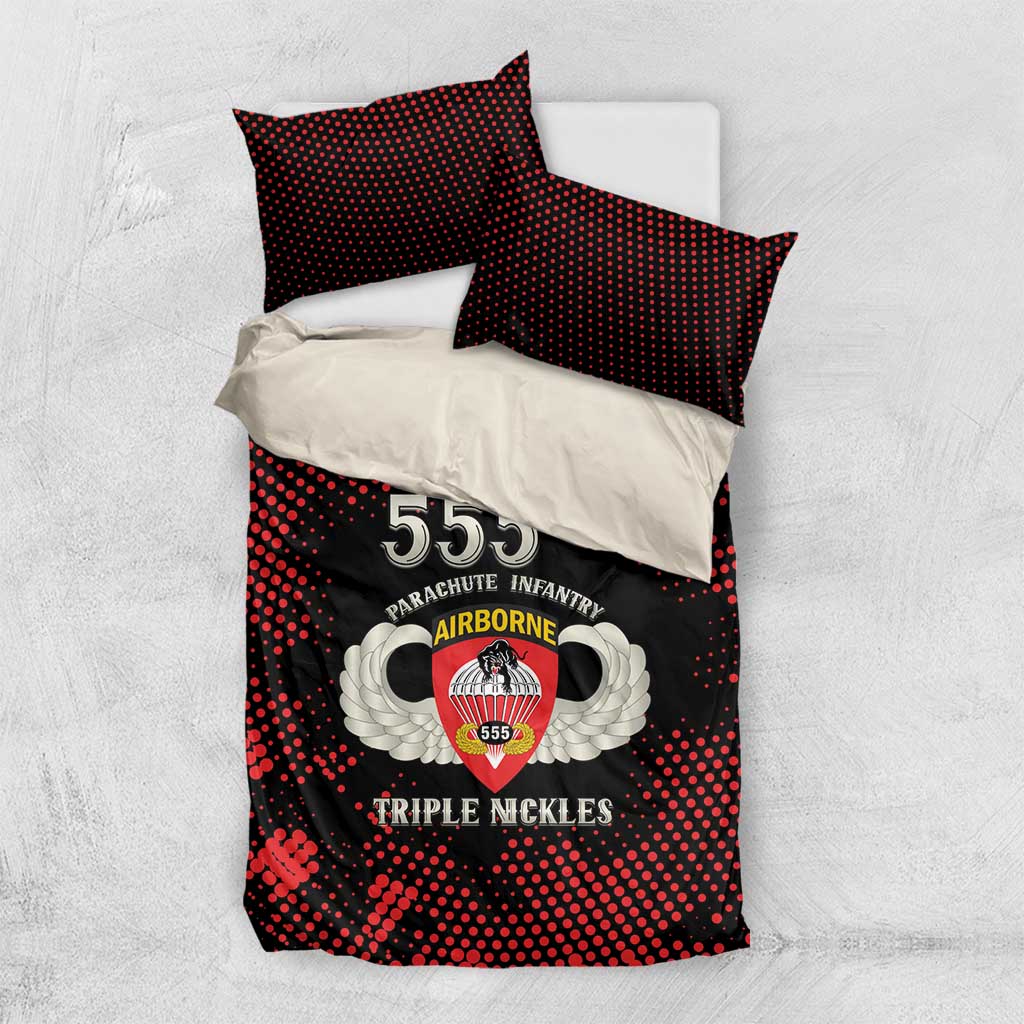 555th Parachute Infantry Bedding Set Triple Nickles Airborne Veteran Tribute