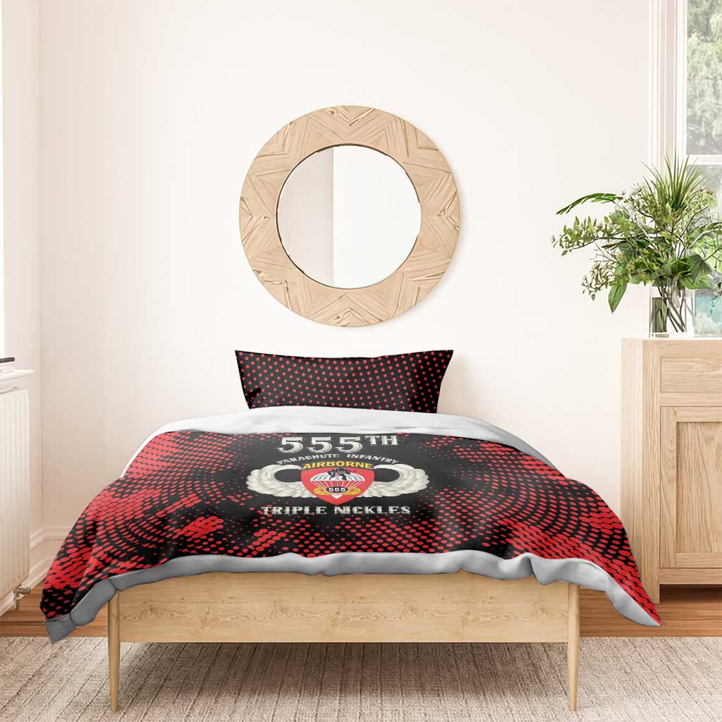 555th Parachute Infantry Bedding Set Triple Nickles Airborne Veteran Tribute