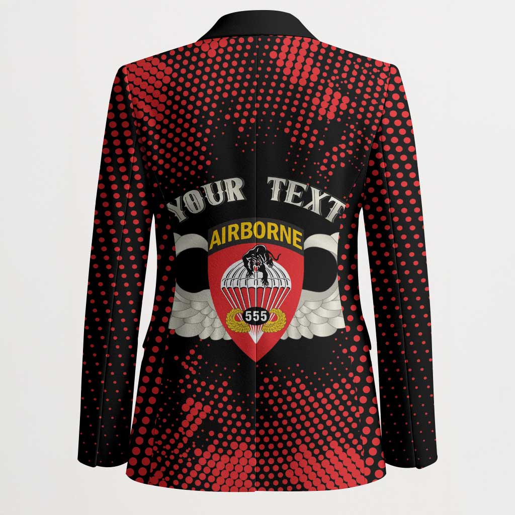 Personalized 555th Parachute Infantry Blazer Triple Nickles Airborne Veteran Tribute
