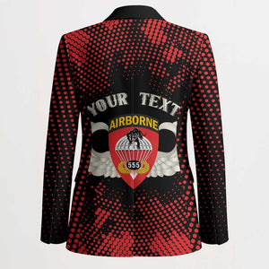 Personalized 555th Parachute Infantry Blazer Triple Nickles Airborne Veteran Tribute