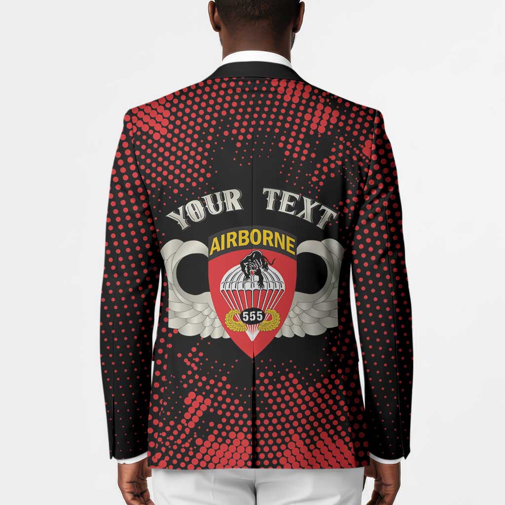 Personalized 555th Parachute Infantry Blazer Triple Nickles Airborne Veteran Tribute
