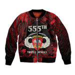Personalized 555th Parachute Infantry Bomber Jacket Triple Nickles Airborne Veteran Tribute