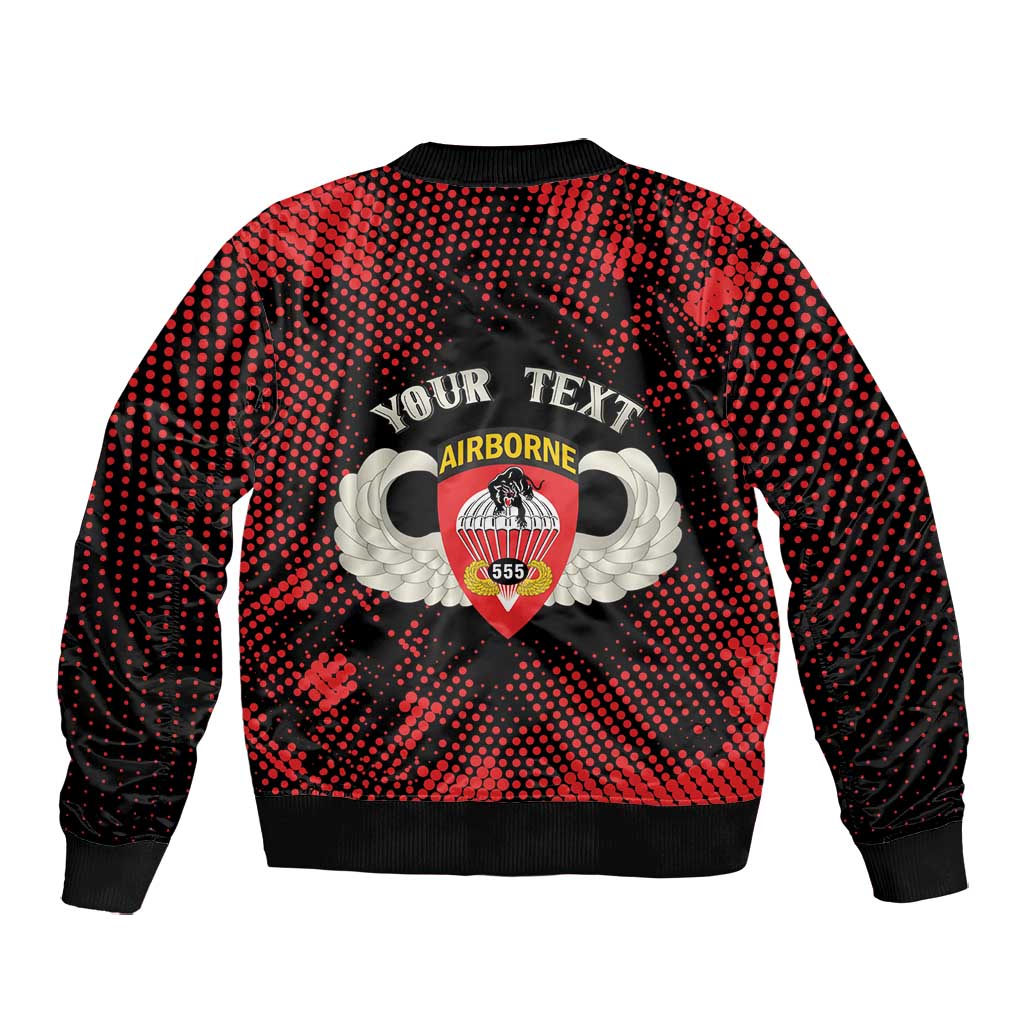 Personalized 555th Parachute Infantry Bomber Jacket Triple Nickles Airborne Veteran Tribute