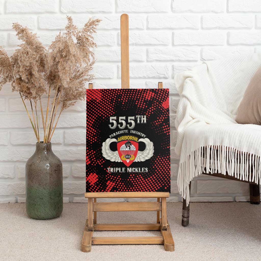 555th Parachute Infantry Canvas Wall Art Triple Nickles Airborne Veteran Tribute