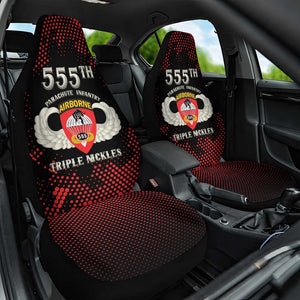 555th Parachute Infantry Car Seat Cover Triple Nickles Airborne Veteran Tribute
