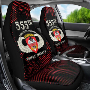 555th Parachute Infantry Car Seat Cover Triple Nickles Airborne Veteran Tribute