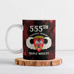 Personalized 555th Parachute Infantry Ceramic Mug Triple Nickles Airborne Veteran Tribute