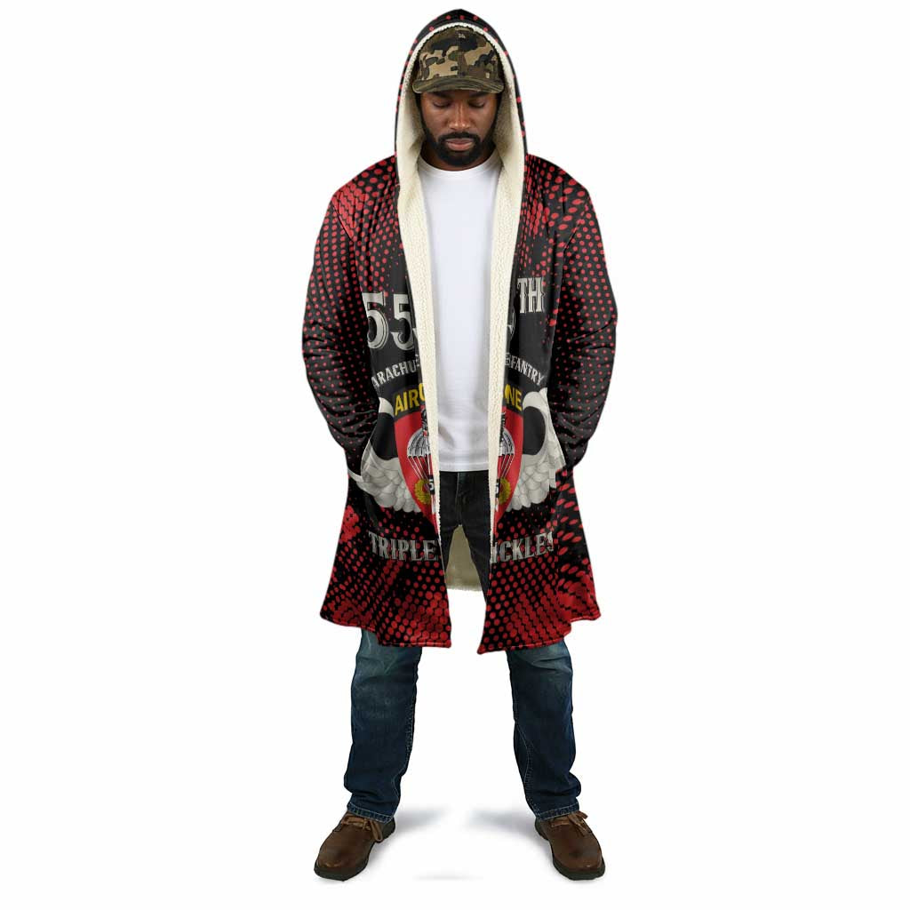 Personalized 555th Parachute Infantry Cloak Triple Nickles Airborne Veteran Tribute