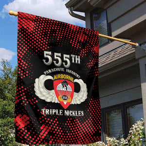555th Parachute Infantry Garden Flag Triple Nickles Airborne Veteran Tribute
