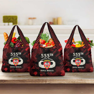 555th Parachute Infantry Grocery Bag Triple Nickles Airborne Veteran Tribute