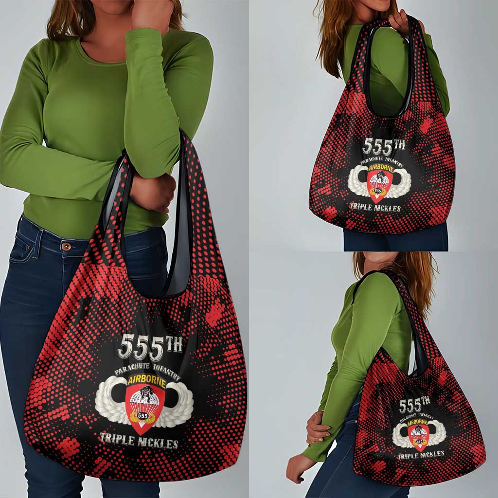 555th Parachute Infantry Grocery Bag Triple Nickles Airborne Veteran Tribute